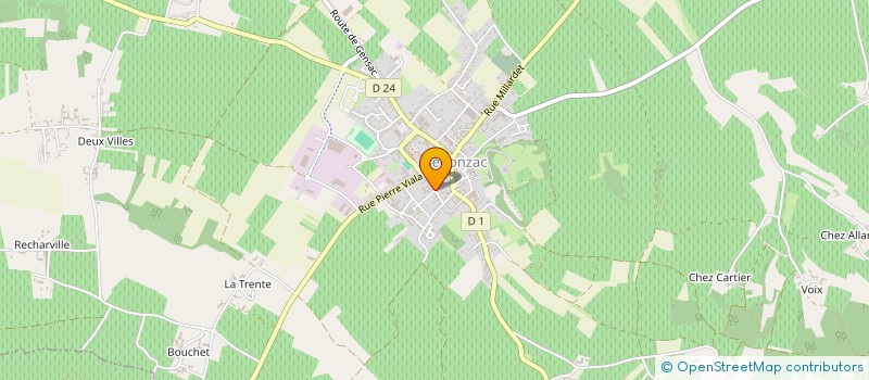 localisation de l'entreprise SCI DU BOIS DU CHENE  SEGONZAC