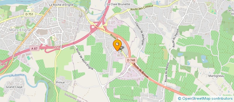 localisation de l'entreprise SCI DU BOIS-JARA  SAINT-MELAINE-SUR-AUBANCE