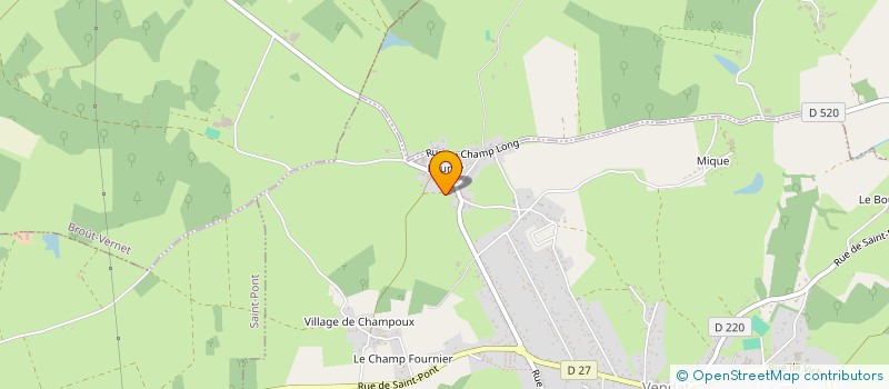 localisation de l'entreprise SCI DU BOIS L HERON  BROUT-VERNET