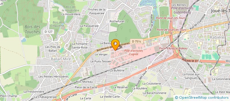 localisation de l'entreprise SCI DU BOIS LEVEE à JOUE-LES-TOURS