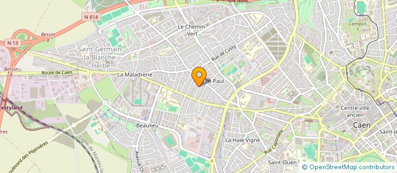 localisation de l'entreprise SCI DU BOIS ROBERT  CAEN
