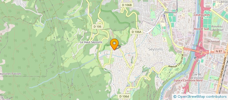 localisation de l'entreprise SCI DU BOIS RUISSET à SEYSSINS