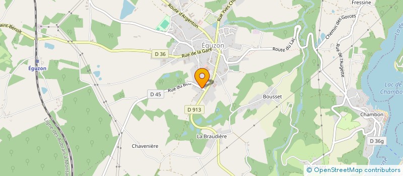 localisation de l'entreprise SCI DU BOIS TAPAGEUR à EGUZON-CHANTOME