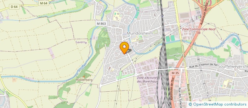 localisation de l'entreprise SCI DU BOIS VERT  MUNDOLSHEIM