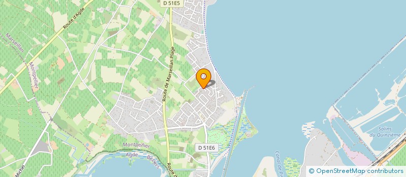 localisation de l'entreprise SCI DU BONHEUR à MARSEILLAN