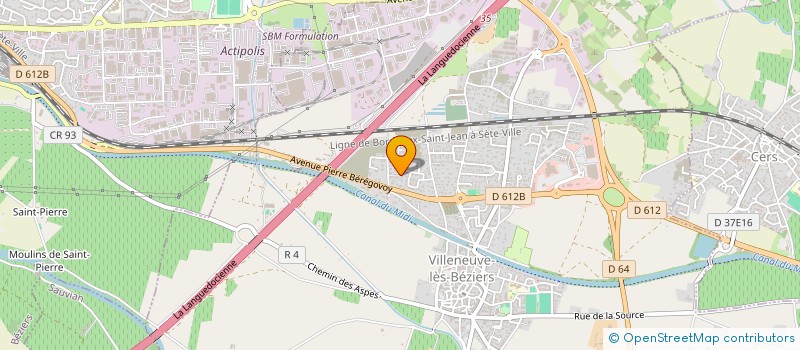 localisation de l'entreprise SCI DU BONHEUR  VILLENEUVE-LES-BEZIERS