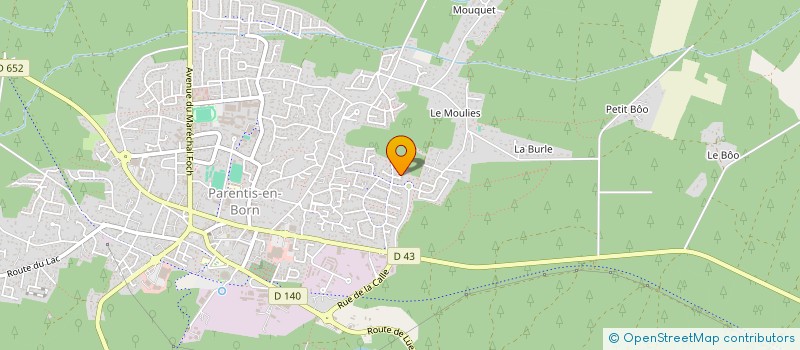 localisation de l'entreprise SCI DU BOO  PARENTIS-EN-BORN