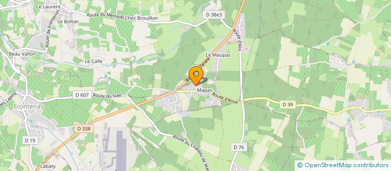 localisation de l'entreprise SCI DU BORD DE L'ETANG  FRONTENAS