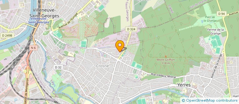 localisation de l'entreprise SCI DU BORD DE L'YERRES  CROSNE