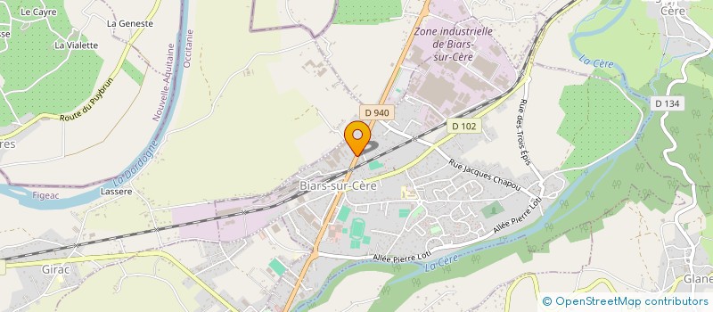 localisation de l'entreprise SCI DU BORD DE LA CERE à BIARS-SUR-CERE