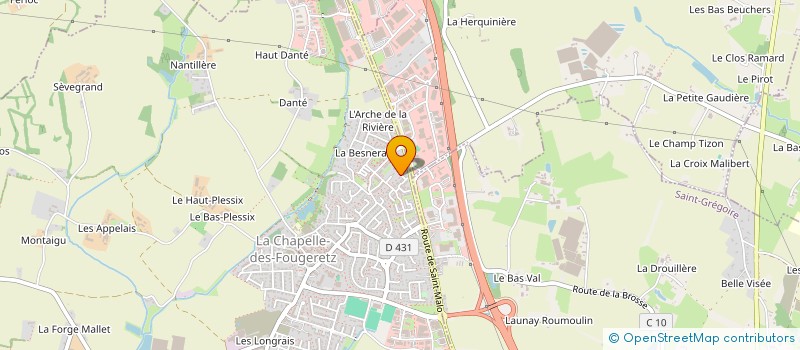 localisation de l'entreprise SCI DU BORD DE LA MER  LA MEZIERE