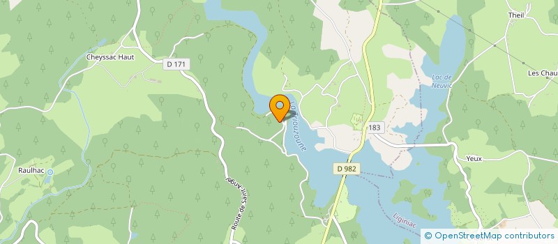 localisation de l'entreprise SCI DU BORD DU LAC  NEUVIC