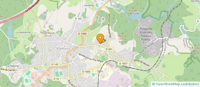 localisation de l'entreprise SCI DU BOUCHARD  EGLETONS