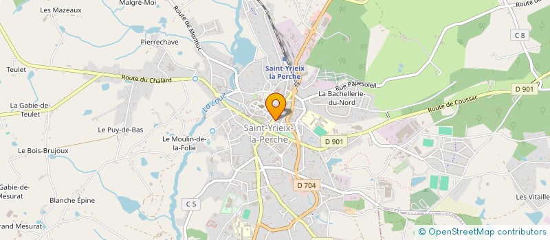 localisation de l'entreprise SCI DU BOULEVARD DE L'HOTEL DE VILLE à SAINT-YRIEIX-LA-PERCHE