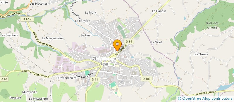 localisation de l'entreprise SCI DU BOULEVARD DE LA REPUBLIQUE  CHAZELLES-SUR-LYON