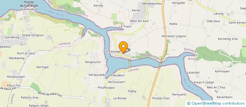localisation de l'entreprise SCI DU BOURG  PLOUGUERNEAU