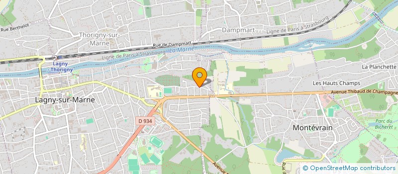 localisation de l'entreprise SCI DU BOURG  LAGNY-SUR-MARNE