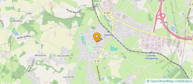 localisation de l'entreprise SCI DU BOURG  LENTILLY