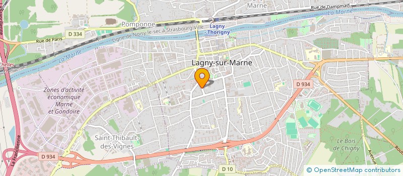 localisation de l'entreprise SCI DU BOURG  LAGNY-SUR-MARNE