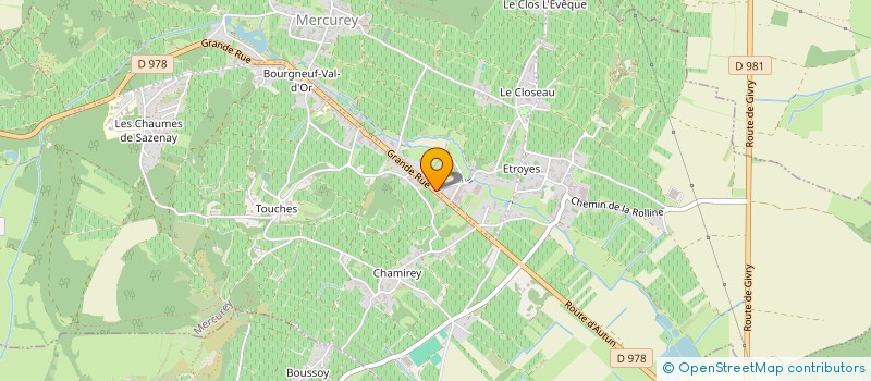 localisation de l'entreprise SCI DU BOURG BASSOT  MERCUREY