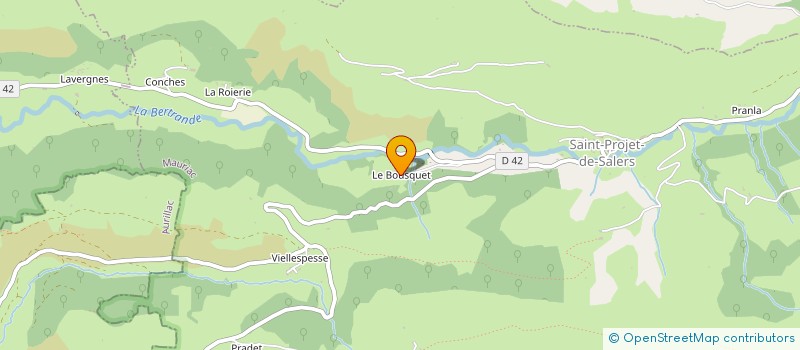 localisation de l'entreprise SCI DU BOUSQUET à SAINT-PROJET-DE-SALERS