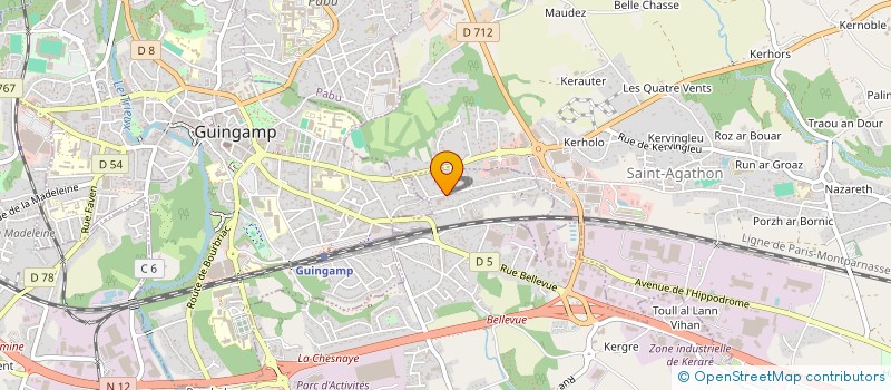 localisation de l'entreprise SCI DU BUHULIEN  GUINGAMP