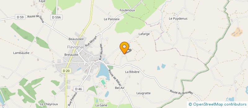 localisation de l'entreprise SCI DU BUISSON  FLAVIGNAC