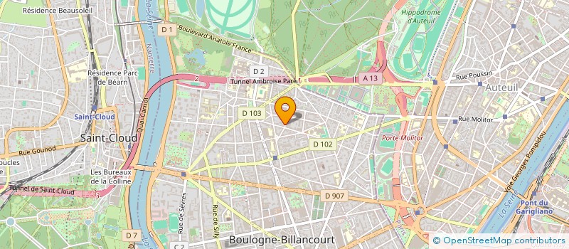 localisation de l'entreprise SCI DU BUISSON SAINT LOUIS à BOULOGNE-BILLANCOURT