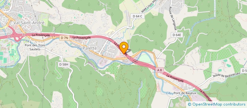 localisation de l'entreprise SCI DU CABRI DE PALETTE  LE THOLONET