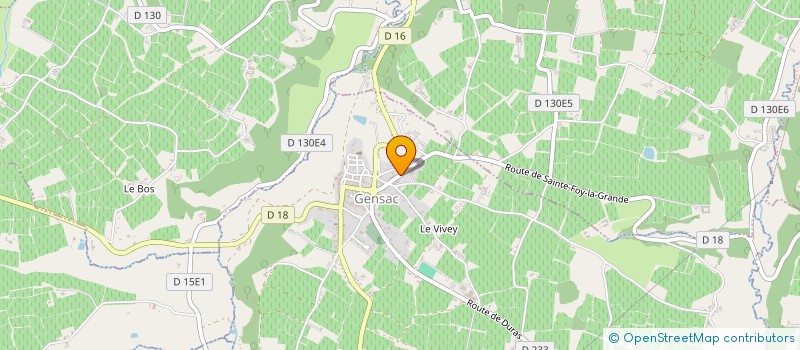 localisation de l'entreprise SCI DU CAFE  GENSAC