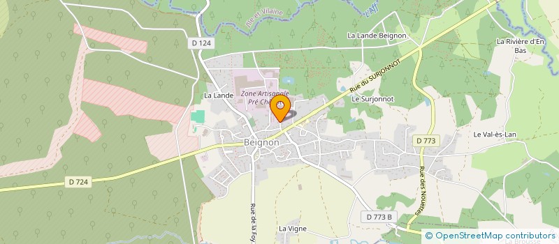 localisation de l'entreprise SCI DU CALVAIRE  BEIGNON