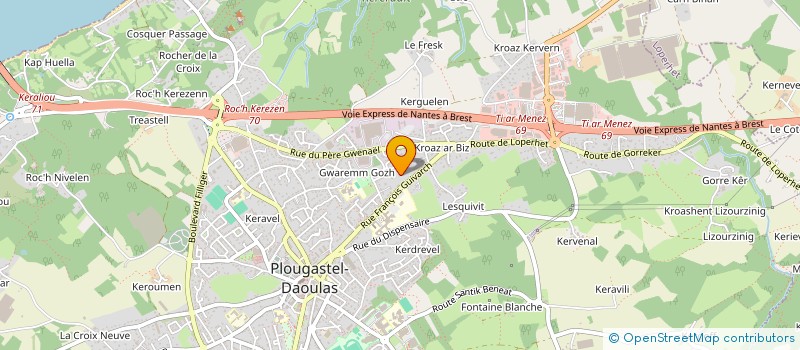 localisation de l'entreprise SCI DU CALVAIRE  PLOUGASTEL-DAOULAS