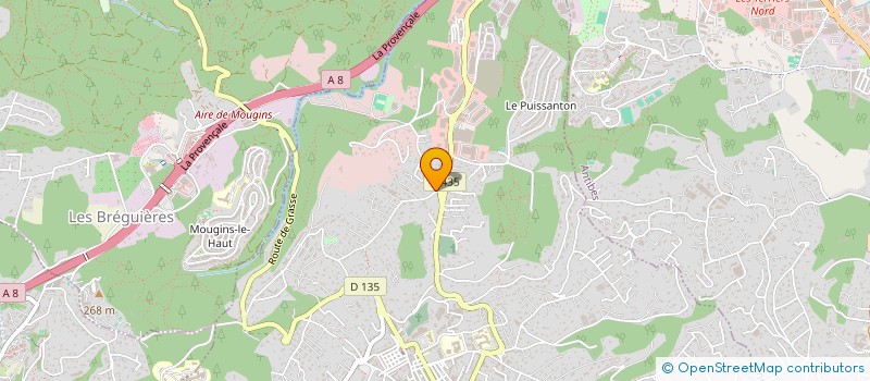 localisation de l'entreprise SCI DU CAMP BASQUE à VALLAURIS