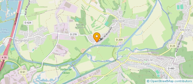 localisation de l'entreprise SCI DU CANAL  ALLENJOIE