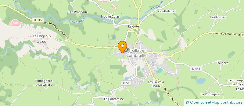 localisation de l'entreprise SCI DU CANAL  MARCILLAT-EN-COMBRAILLE