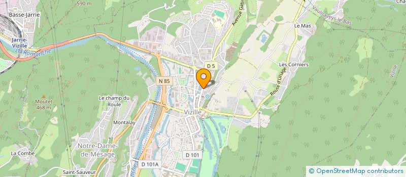 localisation de l'entreprise SCI DU CANAL  VIZILLE