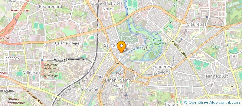 localisation de l'entreprise SCI DU CANAL ST MARTIN  RENNES