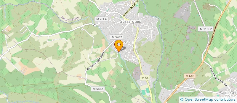 localisation de l'entreprise SCI DU CANNIER à SUSSARGUES