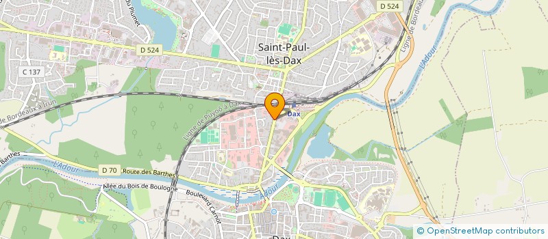 localisation de l'entreprise SCI DU CANYON DE LA LAUZE  DAX