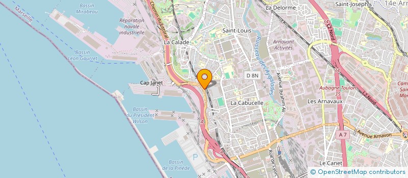 localisation de l'entreprise SCI DU CAP JANET à MARSEILLE