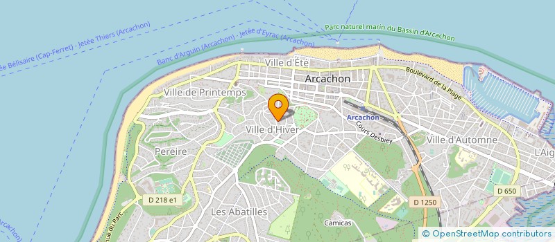 localisation de l'entreprise SCI DU CAP LANDES  ARCACHON