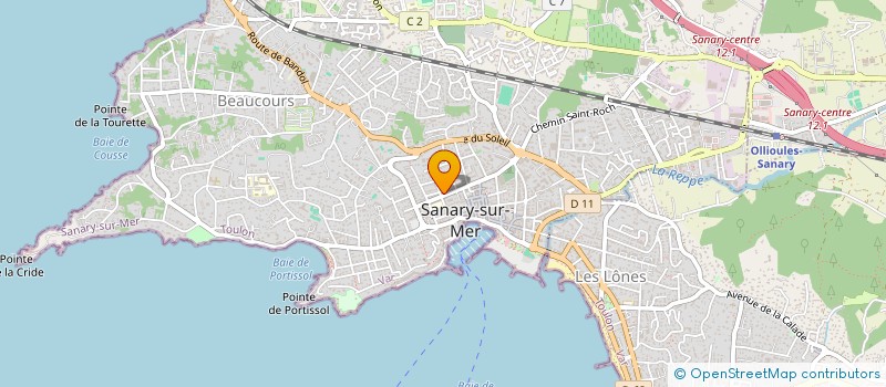 localisation de l'entreprise SCI DU CAPA  SANARY SUR MER
