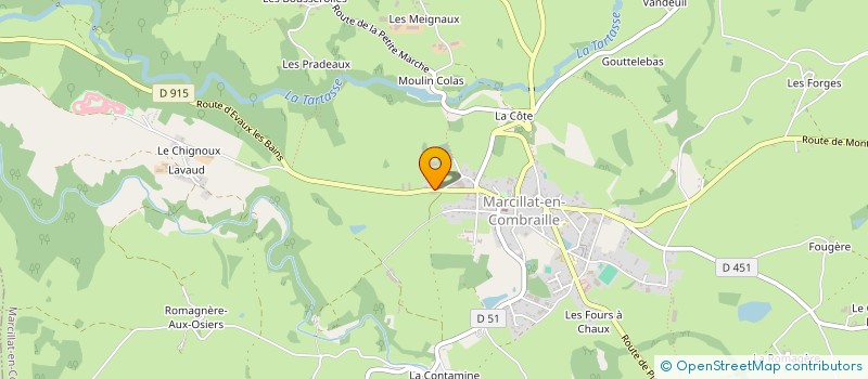 localisation de l'entreprise SCI DU CARCAN  MARCILLAT-EN-COMBRAILLE