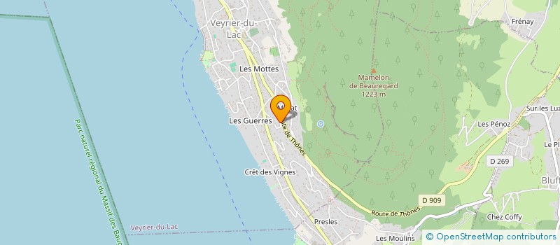 localisation de l'entreprise SCI DU CARILLON  VEYRIER-DU-LAC