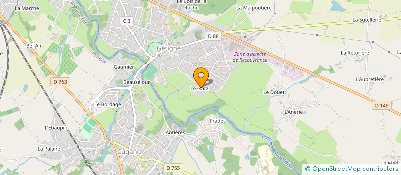 localisation de l'entreprise SCI DU CAROIL  GETIGNE