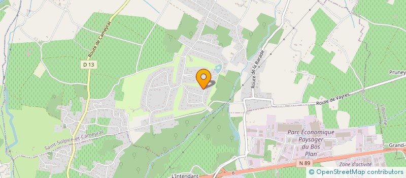 localisation de l'entreprise SCI DU CEDRE LA BALLASTIERE  SAINT-SULPICE-ET-CAMEYRAC