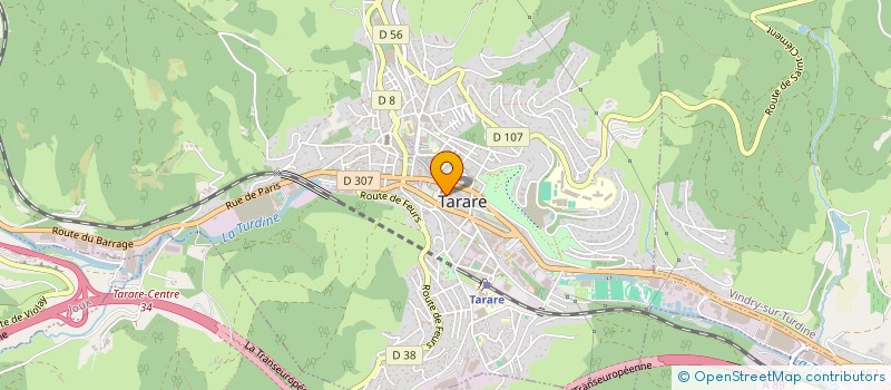 localisation de l'entreprise SCI DU CENTAURE  TARARE