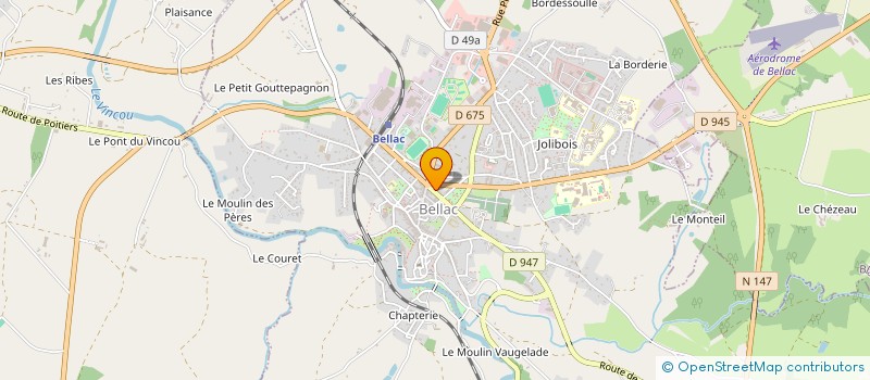 localisation de l'entreprise SCI DU CENTRAL à BELLAC