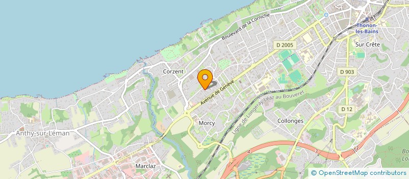 localisation de l'entreprise SCI DU CENTRE à THONON-LES-BAINS