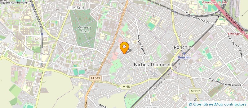 localisation de l'entreprise SCI DU CENTRE  FACHES-THUMESNIL